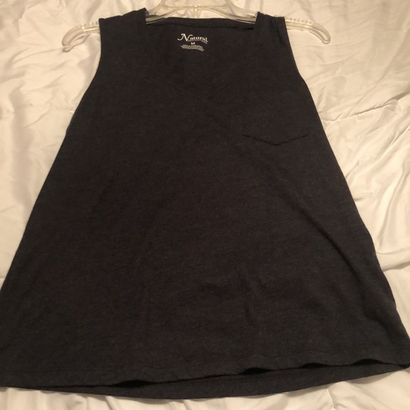 Gray V-Neck Tank Top - Picture 2 of 6